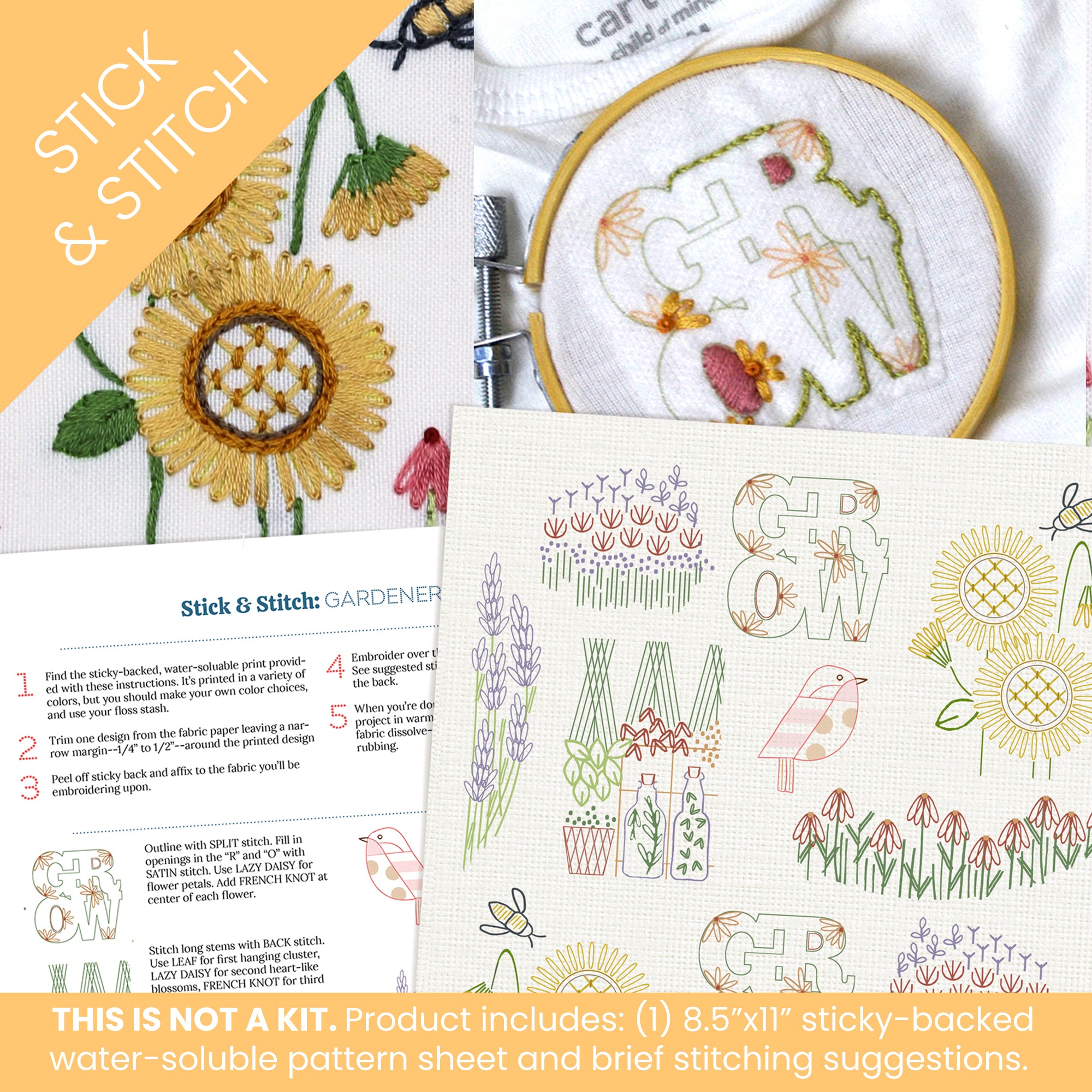 Stick & Stitch Motifs: Gardener
